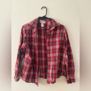 Pendleton Red and Black Plaid Shirt
